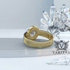 1.19ct Diamond Bridal Set Engagement Ring Curved Wedding Band - 01US83